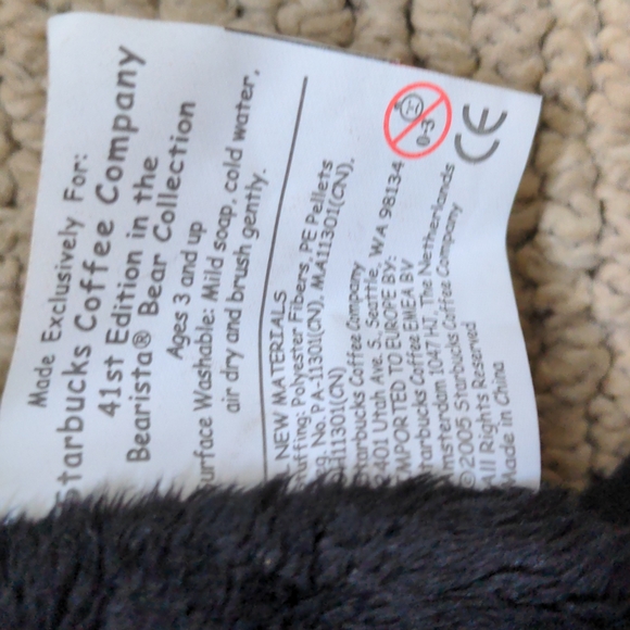 NWT Starbucks Halloween Bearista Black Cat Bear Plush 2005 - Picture 4 of 4
